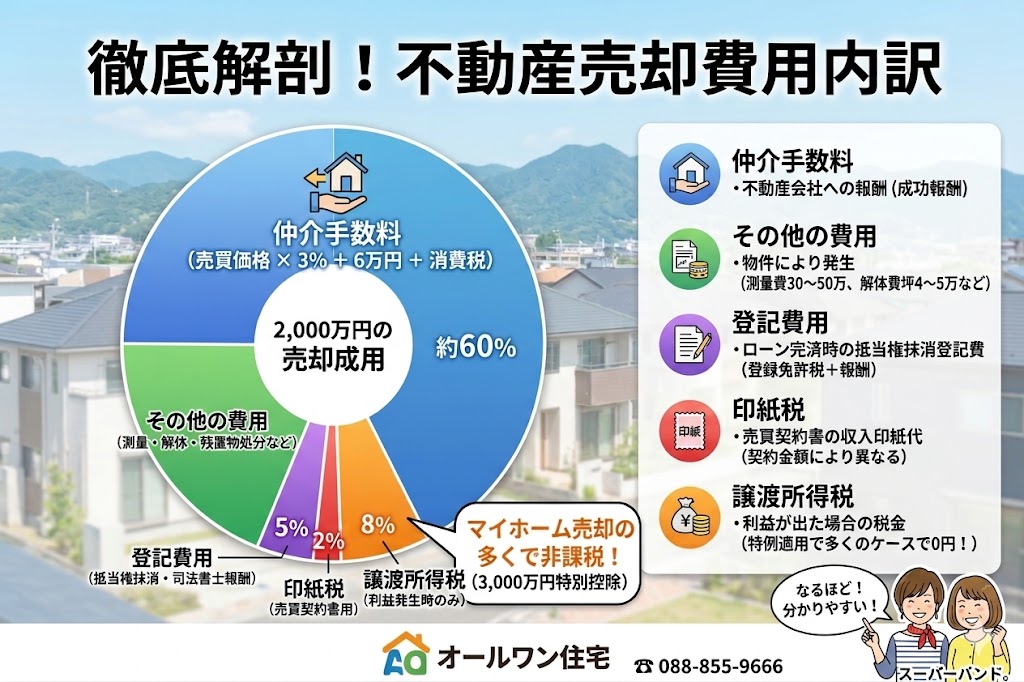 南国市 不動産売却費用